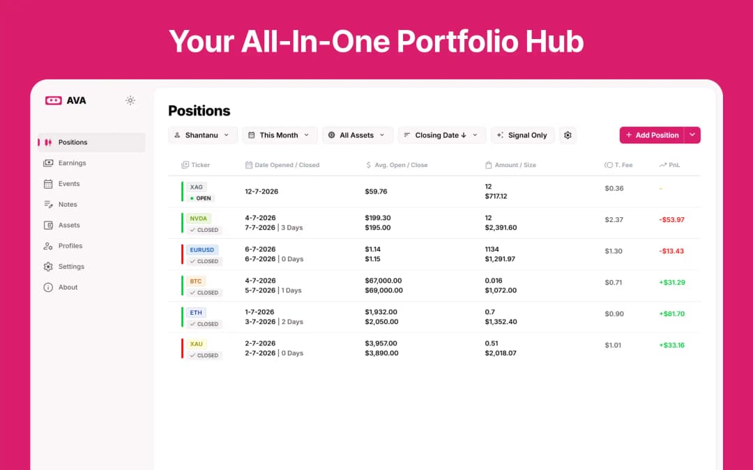 Ava — Portfolio Manager